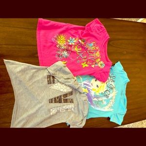 Bundle of Three Girl’s 7/8 Pull Over Shirts